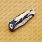 Customize Damascus Pocket Folding Knife Groomsmen Gifts Anniversary Gift Authentic with Sharping Rod