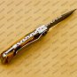 Customize Damascus Pocket Folding Knife Groomsmen Gifts Anniversary Gift Authentic with Sharping Rod