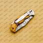Customize Damascus Pocket Folding Knife Groomsmen Gifts Anniversary Gift Authentic with Sharping Rod