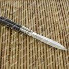 Custom Handmade Original Filipino Balisong Butterfly Knife Brass + Kamagong Wood Inserts + Sheath