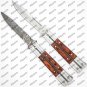 Custom Handmade Heavy-Duty Folding Butterfly Knives Stainless Steel with Leather Sheath, Butterfly