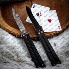 Personalized Custom Handmade Heavy-Duty Folding Butterfly Folding Knives Stainless Steel with Sheath