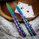 Personalized Custom Handmade Heavy-Duty Folding Butterfly Folding Knives Stainless Steel with Sheath