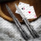 Personalized Custom Handmade Heavy-Duty Folding Butterfly Folding Knives Stainless Steel with Sheath