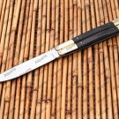 Custom Handmade Heavy-Duty Folding Butterfly KnivesBrass with Kamagong Wood Inserts Butterfly Knives
