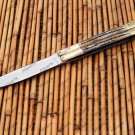 Custom Handmade Heavy-Duty Folding Butterfly Knives Brass with Bone Inserts Butterfly Knives