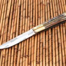 Custom Handmade Heavy-Duty Folding Butterfly Knives Brass with Bone Inserts, Balisong Butterfly