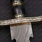 Beautiful Custom Handmade 30 Inches Damascus Steel Hunting Sword with Sheath