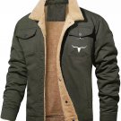 Men's Jacket Fleece-lined Cotton Workwear Casual Jacket Men's Coat
