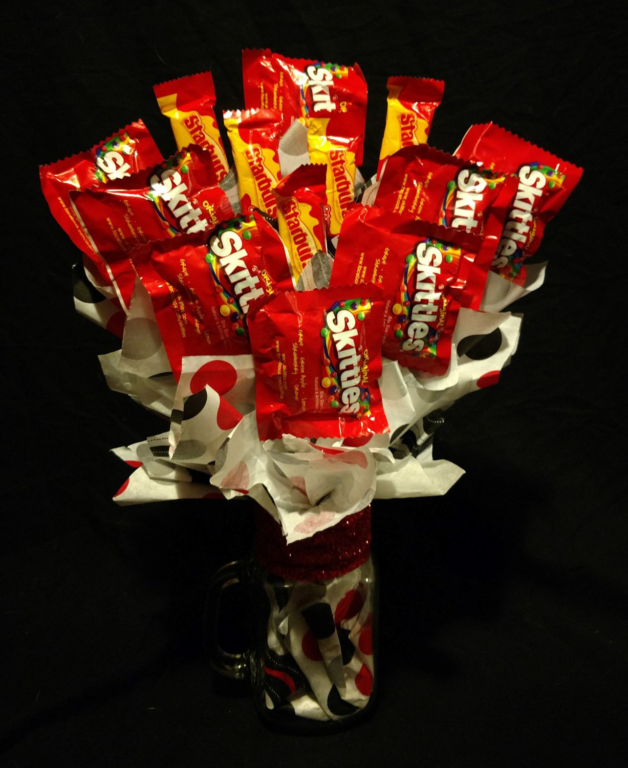 Skittles and Starburst Candy Bouquet