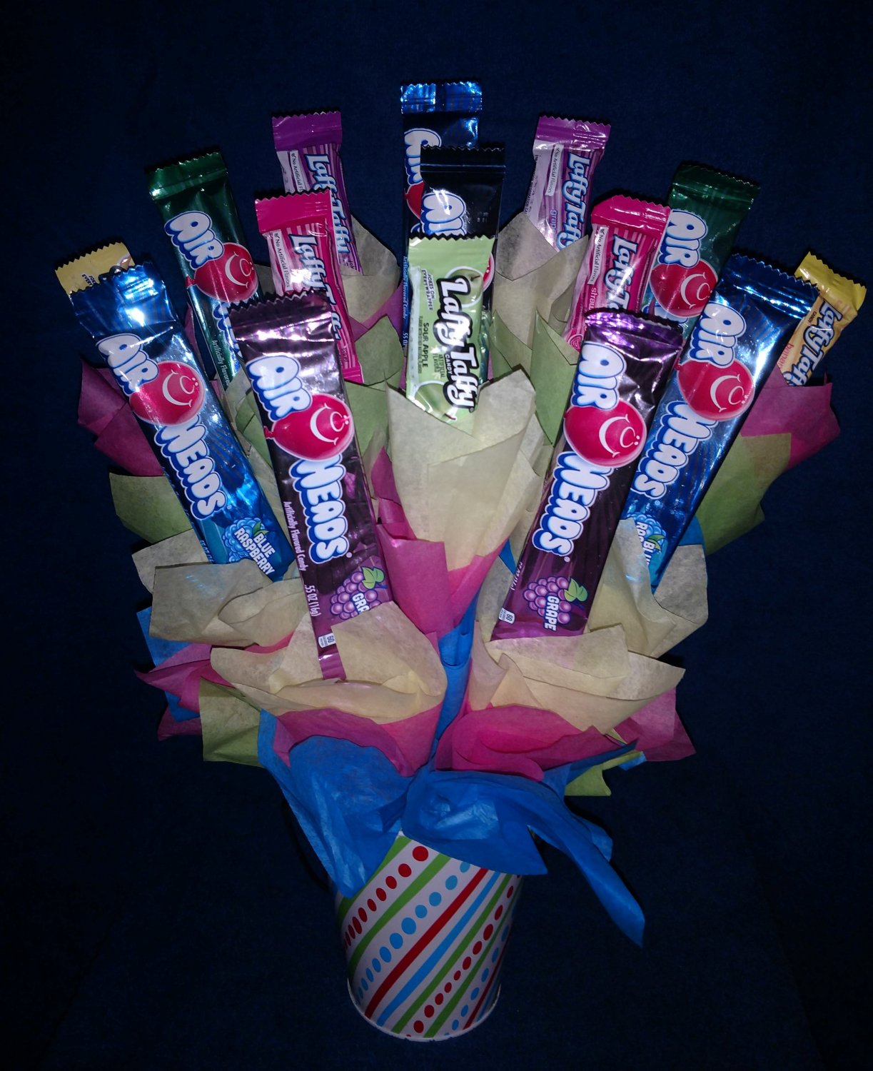 Air Head and Laffy Taffy Candy Bouquet