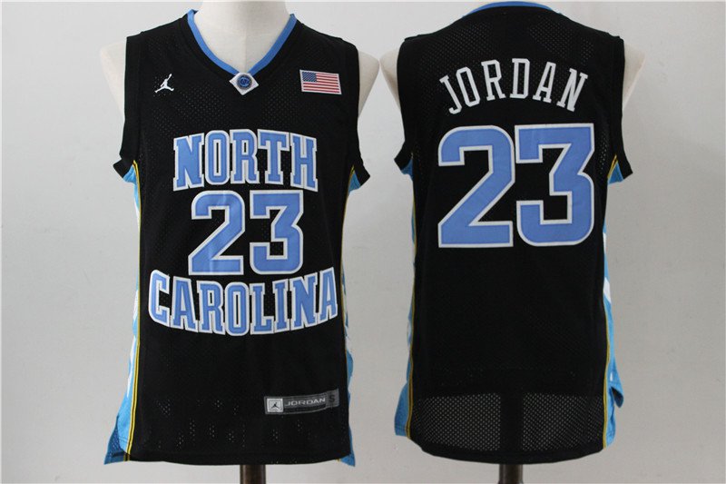 Men's north carolina #23 jordan basketball jersey black