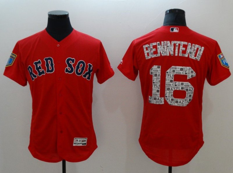 Boston Red Sox 16 Andrew Benintendi Jersey Red Stitched