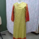 USED - Ethnic metallic lamé tapestry coat