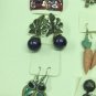 MIXED LOT I: 9 pairs 1980's Pierced Earrings, fun & unique shapes and styles