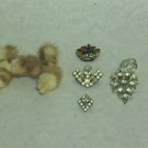 MIXED LOT T - 5 Pins mixed eras, Mink fur, rhinestones, silver & gold tone