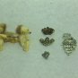 MIXED LOT T - 5 Pins mixed eras, Mink fur, rhinestones, silver & gold tone