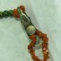 NEW - Artisan Polymer/Clay Long Bead Necklace with Silver Dragon