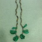 VINTAGE - Seeds & Scales Necklace in Grey/Blue, Green Tones