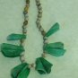 VINTAGE - Seeds & Scales Necklace in Grey/Blue, Green Tones