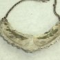 USED - Silver-tone Metal Necklace with Blue Glass Jewels
