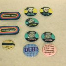 VINTAGE - Mixed Lot of Ten 1980's Flair, Buttons, Pins