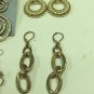 MIXED LOT B: 7 pairs 1980-90's Pierced Earrings, Gold Tones