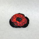 NEW WITH DEFECTS - Victorian/Steampunk Ribbon Rose with Austrian Crystals Decorative Pin