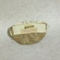 USED - Victorian/Steampunk Ivory Ribbon Roses w/Pearls & Gold Pleated Swag Decorative Pin