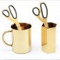Brass Golden Scissors Home Office Unquie Design Asymmetric Scissors