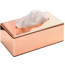 Rose Gold Tissue Box Holder-Rectangular Tissue Box Cover for Home,Office&Car Decor