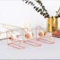 Desktop Tape Dispenser Metal Wire Rose Gold Color Tape Holder Cutter,Lightweight and Novelty Design
