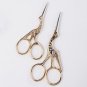 Crane Shaped Retro Sewing Scissors,Portable Golden Mini Exquisite Sharp Scissors