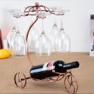 Metal Wine Rack Holder Stand for Bottles with Stemware Wine Glass Holder Storage