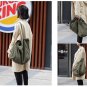 Women Canvas Shoulder Bag Solid Color Girls Satchel shopping Washed Handbag