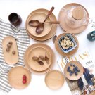 Beech Wooden Food Serving Tray,Fruit Nut Cake Dinner Dishes Tea Trays Towel Dish
