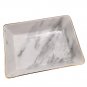 Marble Gold Edge Ceramic Serving Platter,Jewelry Cosmetic Organizer Storage Tray