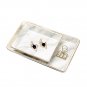 Marble Gold Edge Ceramic Serving Platter,Jewelry Cosmetic Organizer Storage Tray
