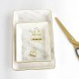 Marble Gold Edge Ceramic Serving Platter,Jewelry Cosmetic Organizer Storage Tray