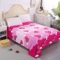 1pc Plant Cotton Printing Flat Sheet Bedding Solid Sheets,Mattress Cover 90x90"