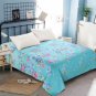 1pc Plant Cotton Printing Flat Sheet Bedding Solid Sheets,Mattress Cover 90x90"