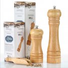 Oak Wooden Manual Salt Pepper Mill grinder,Adjustable Coarseness Fine to Coarse