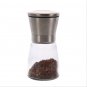 Stainless Steel Glass Oak Salt and Pepper Grinders Mills,Adjustable Coarseness