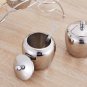 Stainless Steel Seasoning Containers Set,Spice Salt Storage Organizers Jar Rack