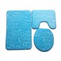 Cobblestone Carpet 3Pc Toilet Mat-Bathroom Shower Bath Rug,Contour Mat,Lid Cover