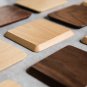 Square Solid Wood Coaster,7-Piece Coaster Set with Holder for Drink,Coffee&Tea