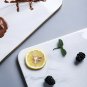 Marble Dinner Plates with Golden Rim,Ceramic Western Breakfast Serving Tray Dish