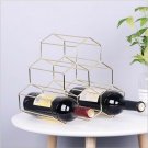 6 Bottle Metal Red Wine Rack,Countertop Free-stand Honeycomb Wine Storage Holder
