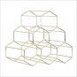 6 Bottle Metal Red Wine Rack,Countertop Free-stand Honeycomb Wine Storage Holder
