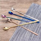 Mixing Stirring Ice Tea Cocktail Spoons,6.7 Inch Square Head Coffee Teaspoon,5pc